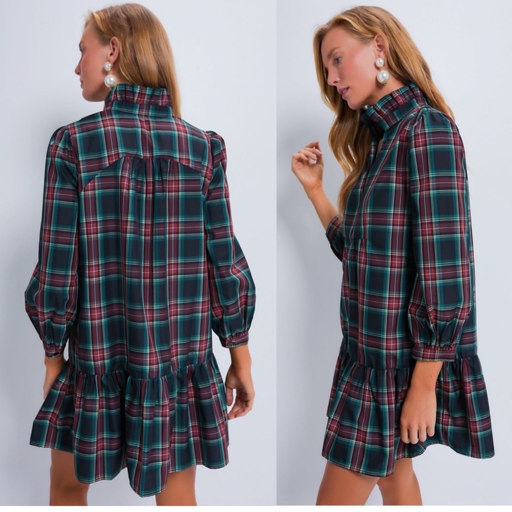 Tuckernuck ‎ highland Tartan Palmerston Plaid dress size S - Picture 3 of 14